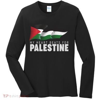 My Heart Beats For Palestine  Women's Long Sleeve Shirt