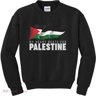 My Heart Beats For Palestine  Kids Sweatshirt