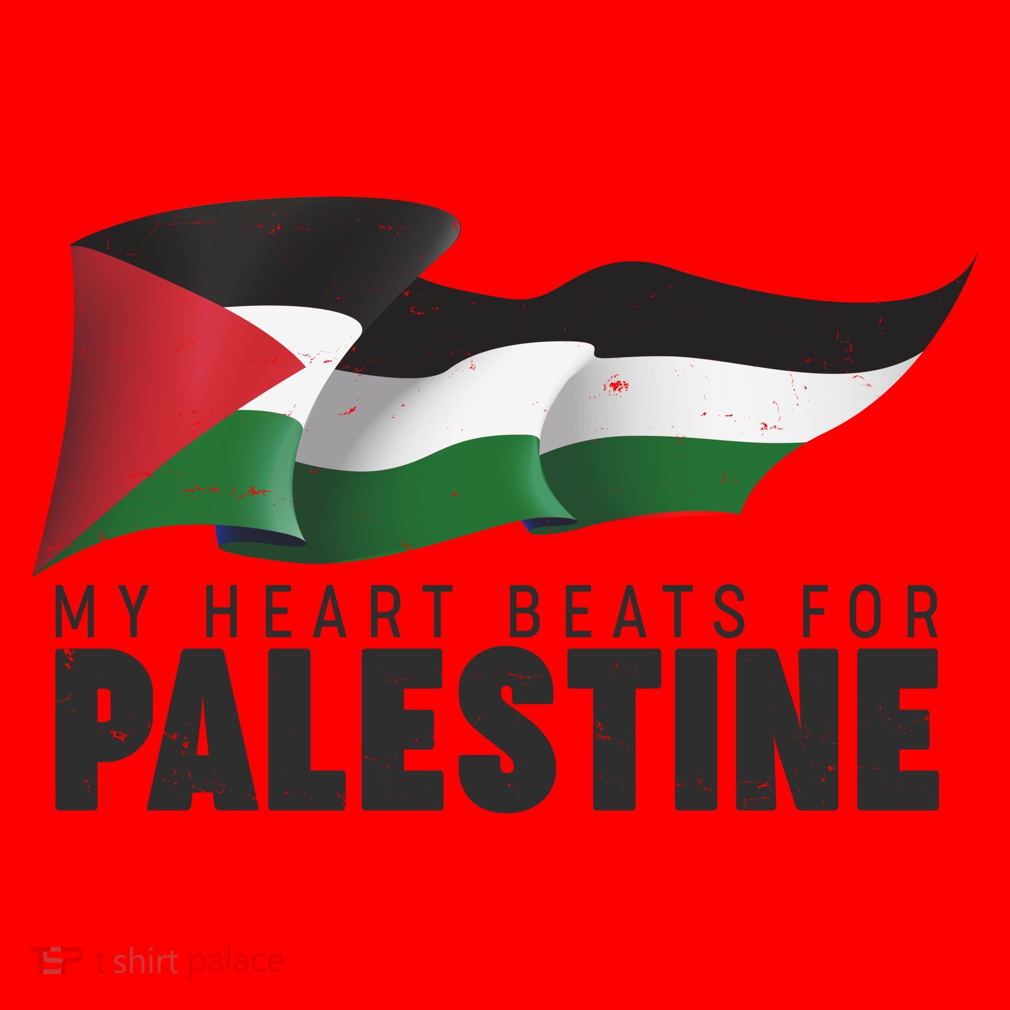 My Heart Beats For Palestine  Santa Hat