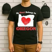 My Heart Belongs In Oregon T-Shirt thumb 6