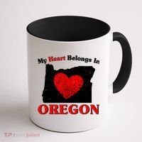 My Heart Belongs In Oregon Coffee Mug thumb 1