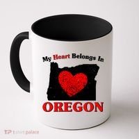 My Heart Belongs In Oregon Coffee Mug thumb 0