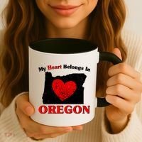 My Heart Belongs In Oregon Coffee Mug thumb 3