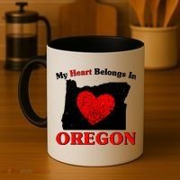 My Heart Belongs In Oregon Coffee Mug thumb 4
