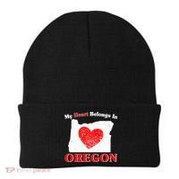 My Heart Belongs In Oregon Beanie thumb 0