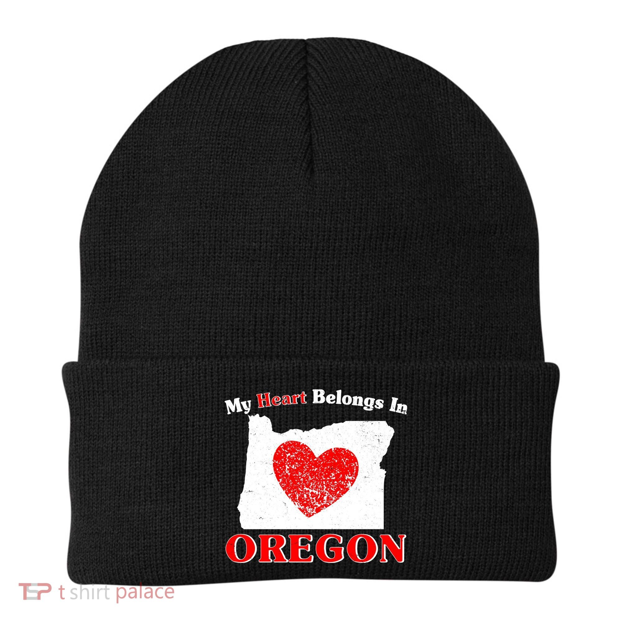 My Heart Belongs In Oregon Beanie