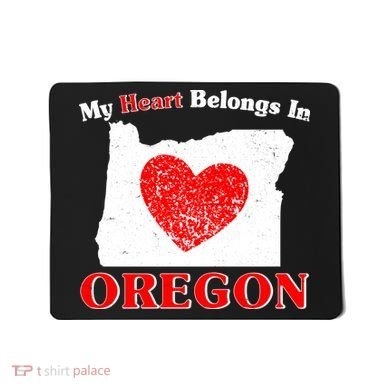 My Heart Belongs In Oregon Mousepad