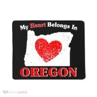 My Heart Belongs In Oregon Mousepad thumb 0