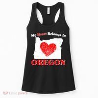 My Heart Belongs In Oregon Women's Tank Top thumb 0