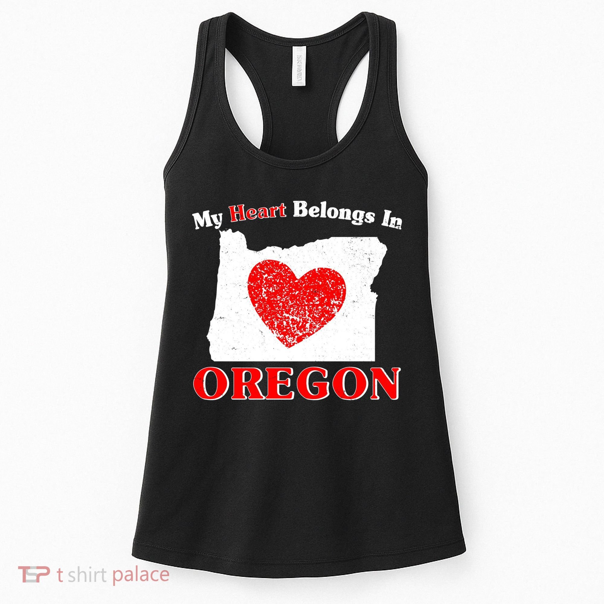 My Heart Belongs In Oregon Women's Tank Top