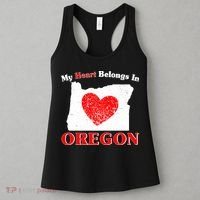 My Heart Belongs In Oregon Women's Tank Top thumb 3