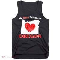 My Heart Belongs In Oregon Tank Top thumb 0