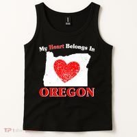 My Heart Belongs In Oregon Tank Top thumb 2