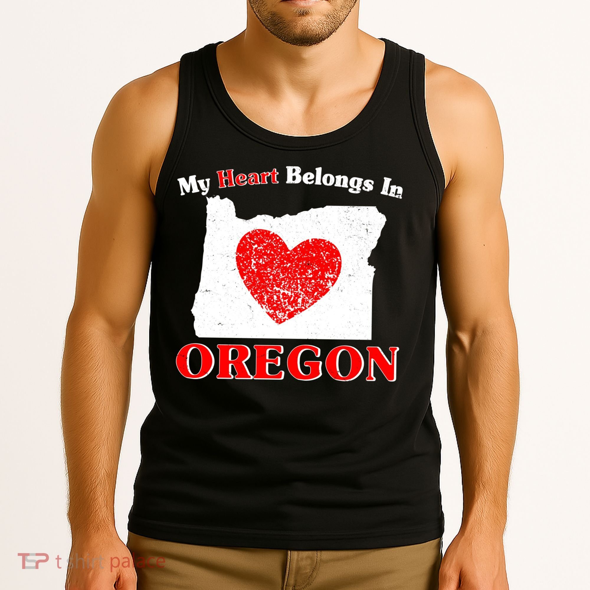 My Heart Belongs In Oregon Tank Top