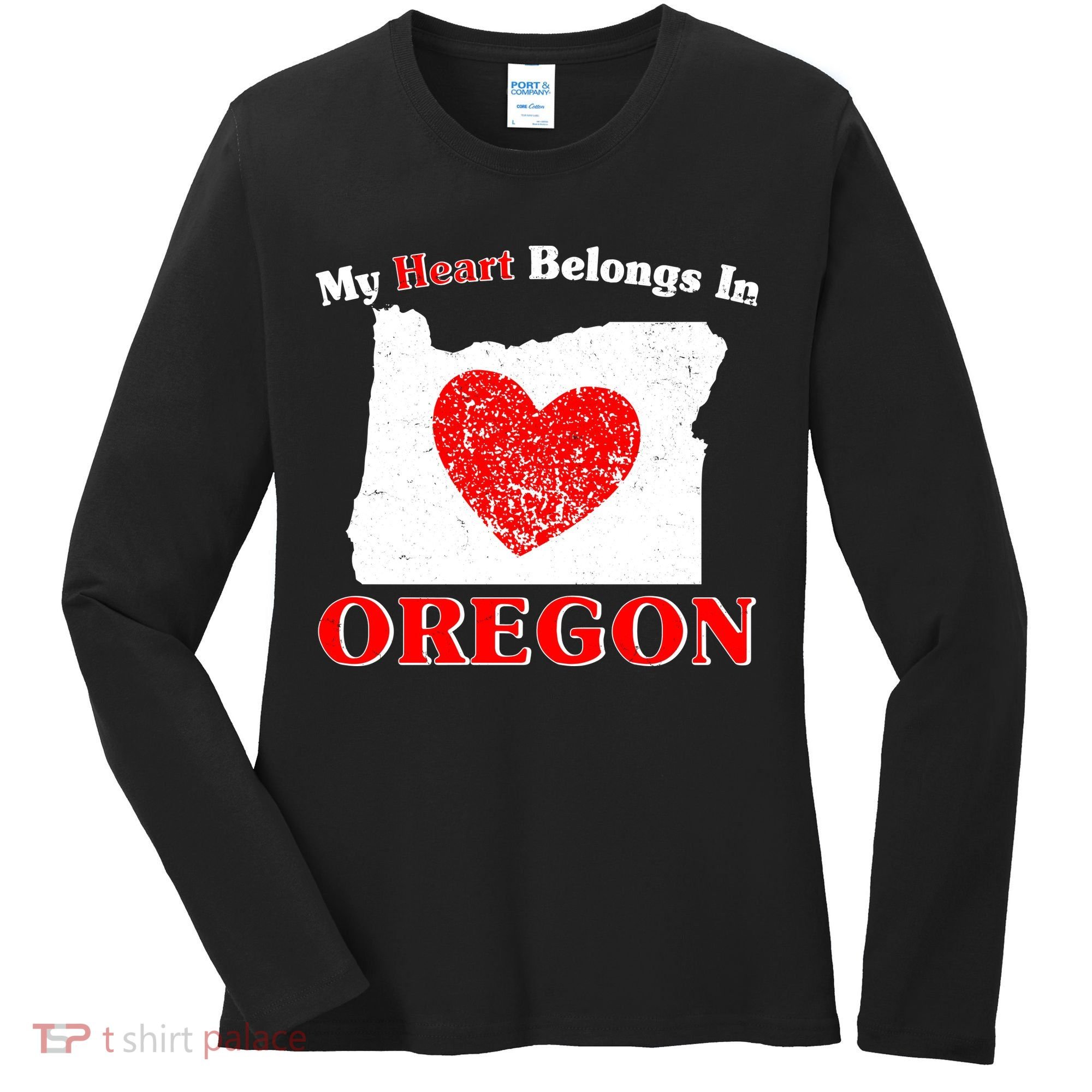 My Heart Belongs In Oregon Women's Long Sleeve Shirt