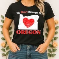 My Heart Belongs In Oregon Women's T-Shirt thumb 2