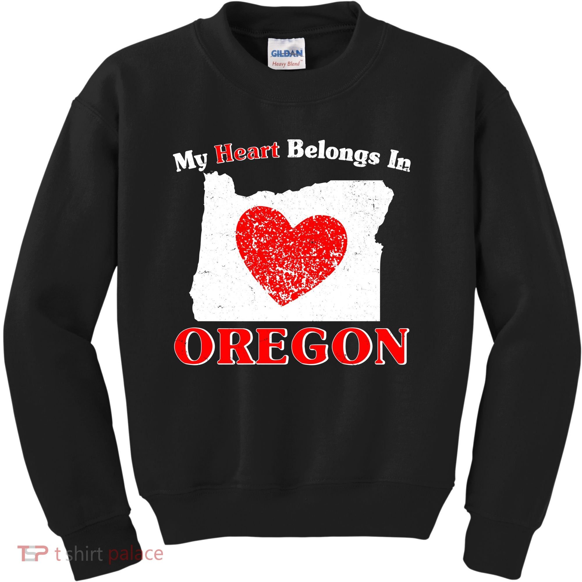 My Heart Belongs In Oregon Kids Sweatshirt