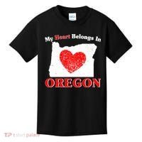 My Heart Belongs In Oregon Kids T-Shirt thumb 0