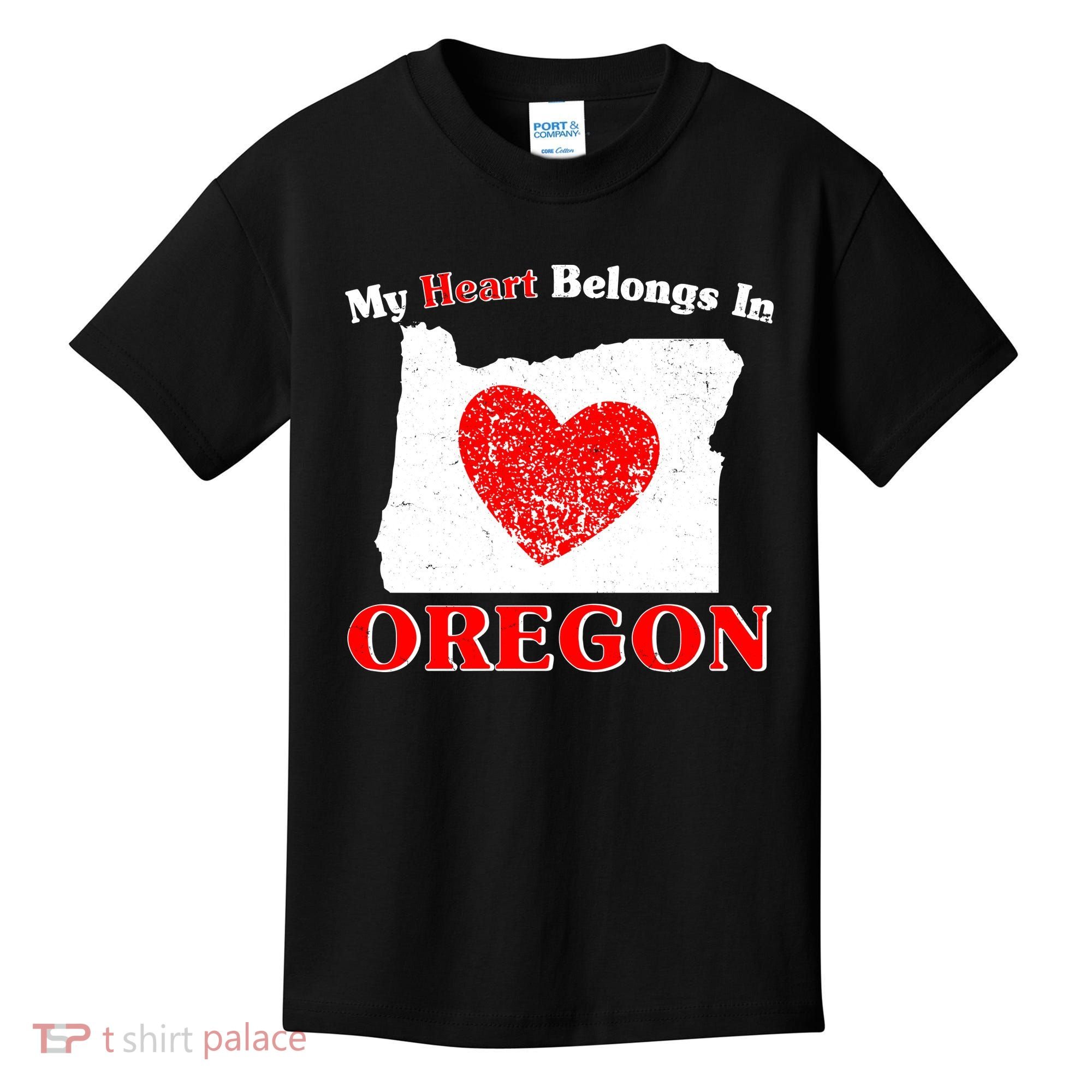 My Heart Belongs In Oregon Kids T-Shirt