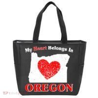 My Heart Belongs In Oregon Tote Bag thumb 0