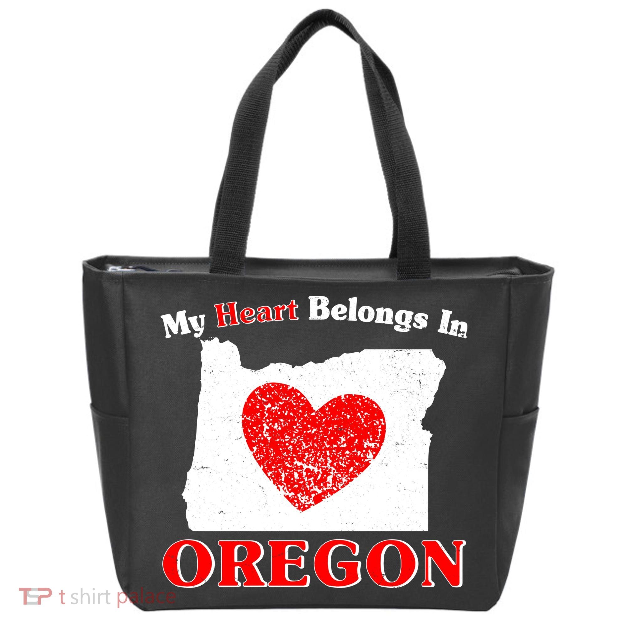 My Heart Belongs In Oregon Tote Bag