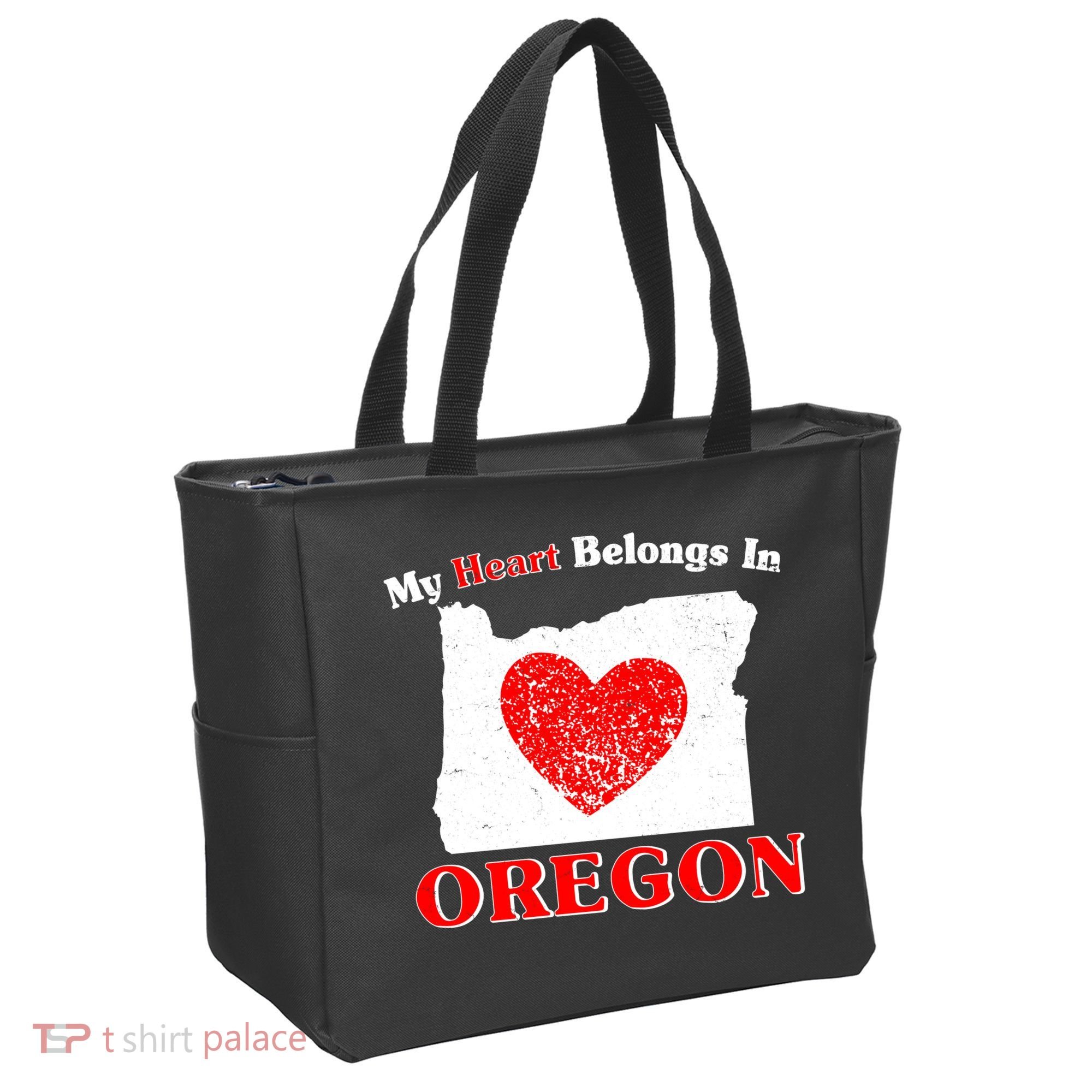 My Heart Belongs In Oregon Tote Bag