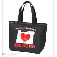 My Heart Belongs In Oregon Tote Bag thumb 3