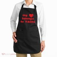 My Heart Belongs To Tacos Valentines Day Apron thumb 2