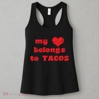 My Heart Belongs To Tacos Valentines Day Women's Tank Top thumb 3