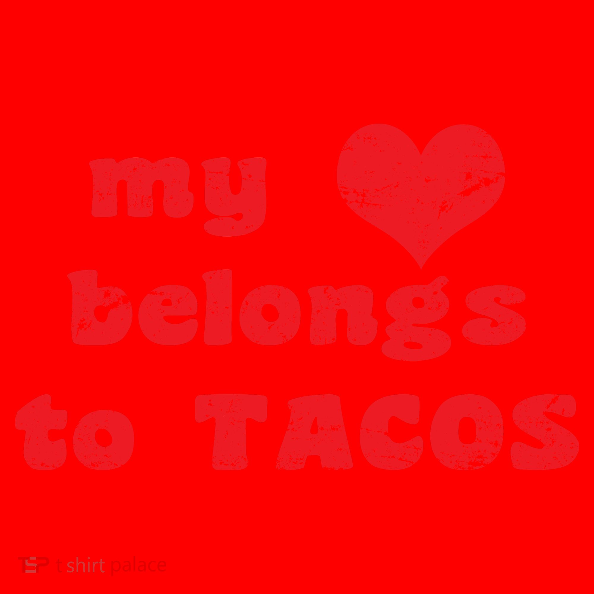 My Heart Belongs To Tacos Valentines Day Santa Hat