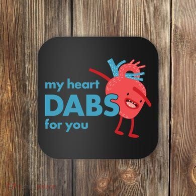 My Heart Dabs For You Coaster