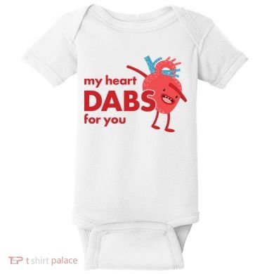 My Heart Dabs For You Baby Bodysuit