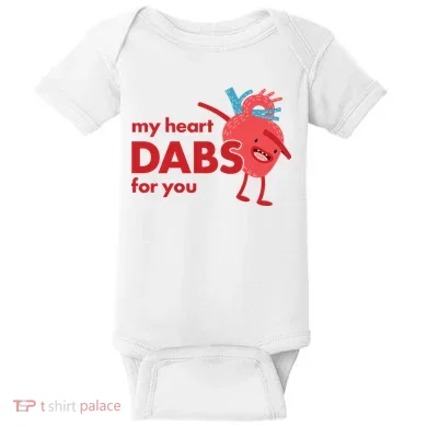 My Heart Dabs For You Baby Bodysuit