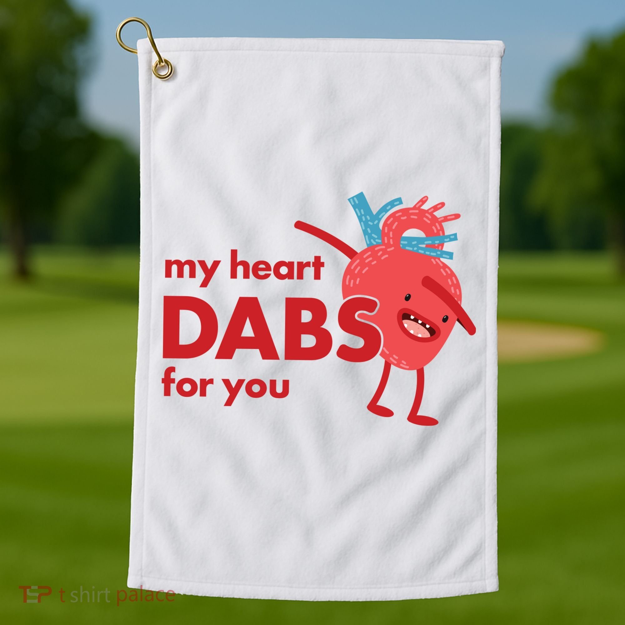 My Heart Dabs For You Golf Towel