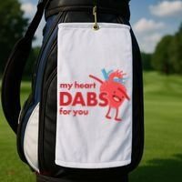 My Heart Dabs For You Golf Towel thumb 2