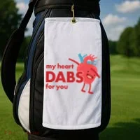 My Heart Dabs For You Golf Towel thumb 2