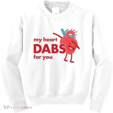 My Heart Dabs For You Kids Sweatshirt