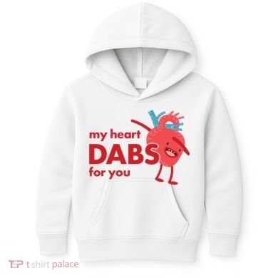 My Heart Dabs For You Kids Hoodie