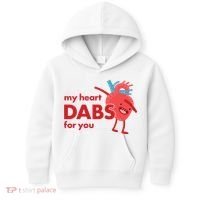 My Heart Dabs For You Kids Hoodie thumb 0