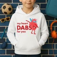 My Heart Dabs For You Kids Hoodie thumb 2