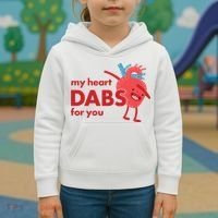 My Heart Dabs For You Kids Hoodie thumb 3