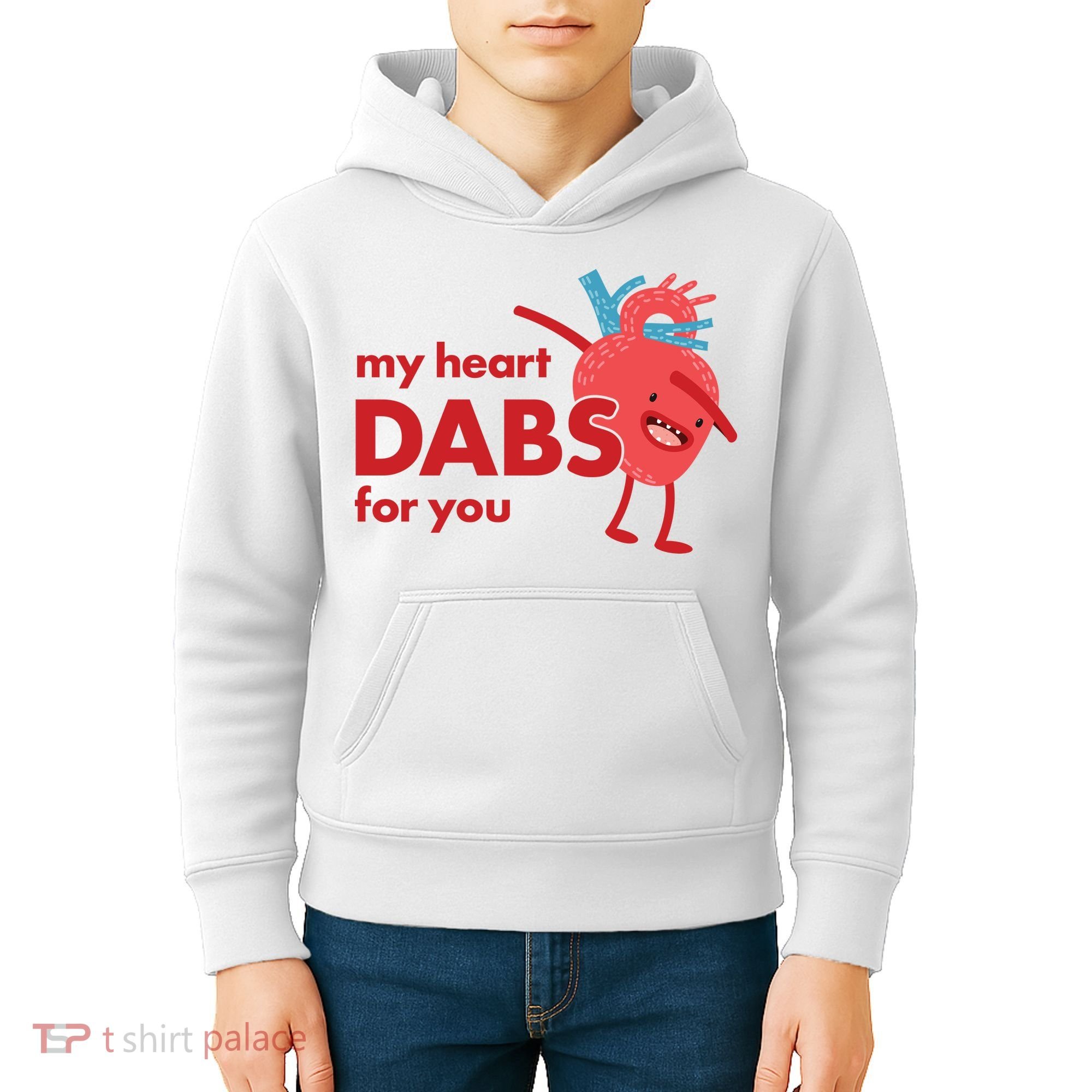 My Heart Dabs For You Kids Hoodie