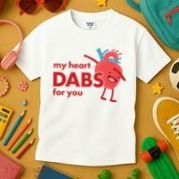 My Heart Dabs For You Kids T-Shirt thumb 3