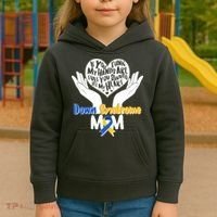 My Heart is Full - Down Syndrome Mom Kids Hoodie thumb 3