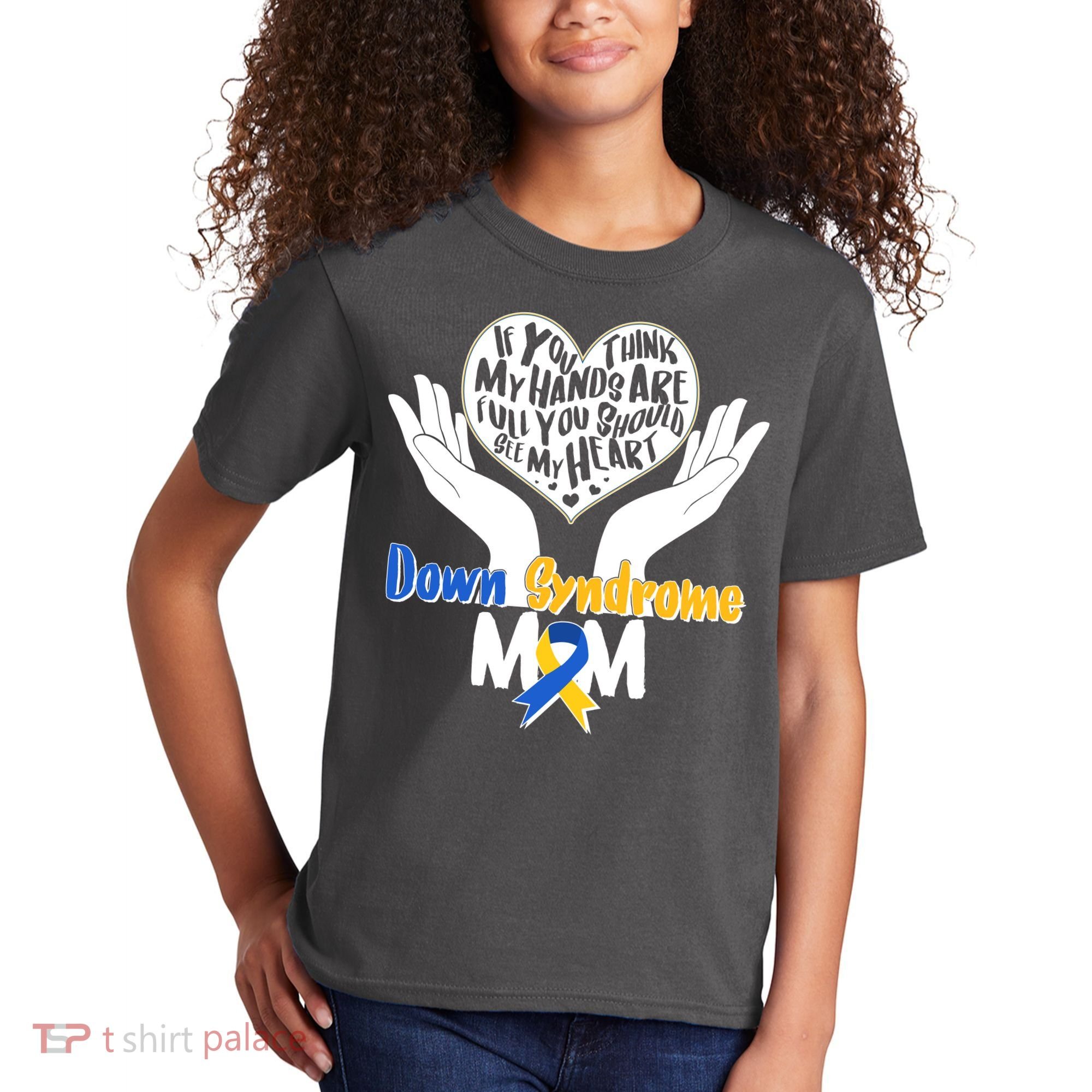 My Heart is Full - Down Syndrome Mom Kids T-Shirt
