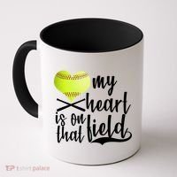 My Heart Is On That Field Baseball Coffee Mug thumb 0