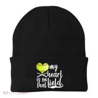 My Heart Is On That Field Baseball Beanie thumb 0