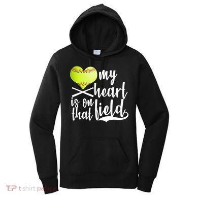 My Heart Is On That Field Baseball Women's Hoodie