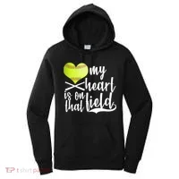 My Heart Is On That Field Baseball Women's Hoodie thumb 0