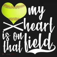 My Heart Is On That Field Baseball Women's Hoodie thumb 2